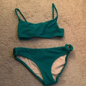 J. Crew Teal-Trim Pink Bikini Bottoms